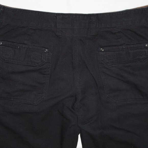 Duluth Trading Co Relaxed Fit Black Cotton Canvas Cargo Work Pants Men's 37"x28" - Picture 4 of 9